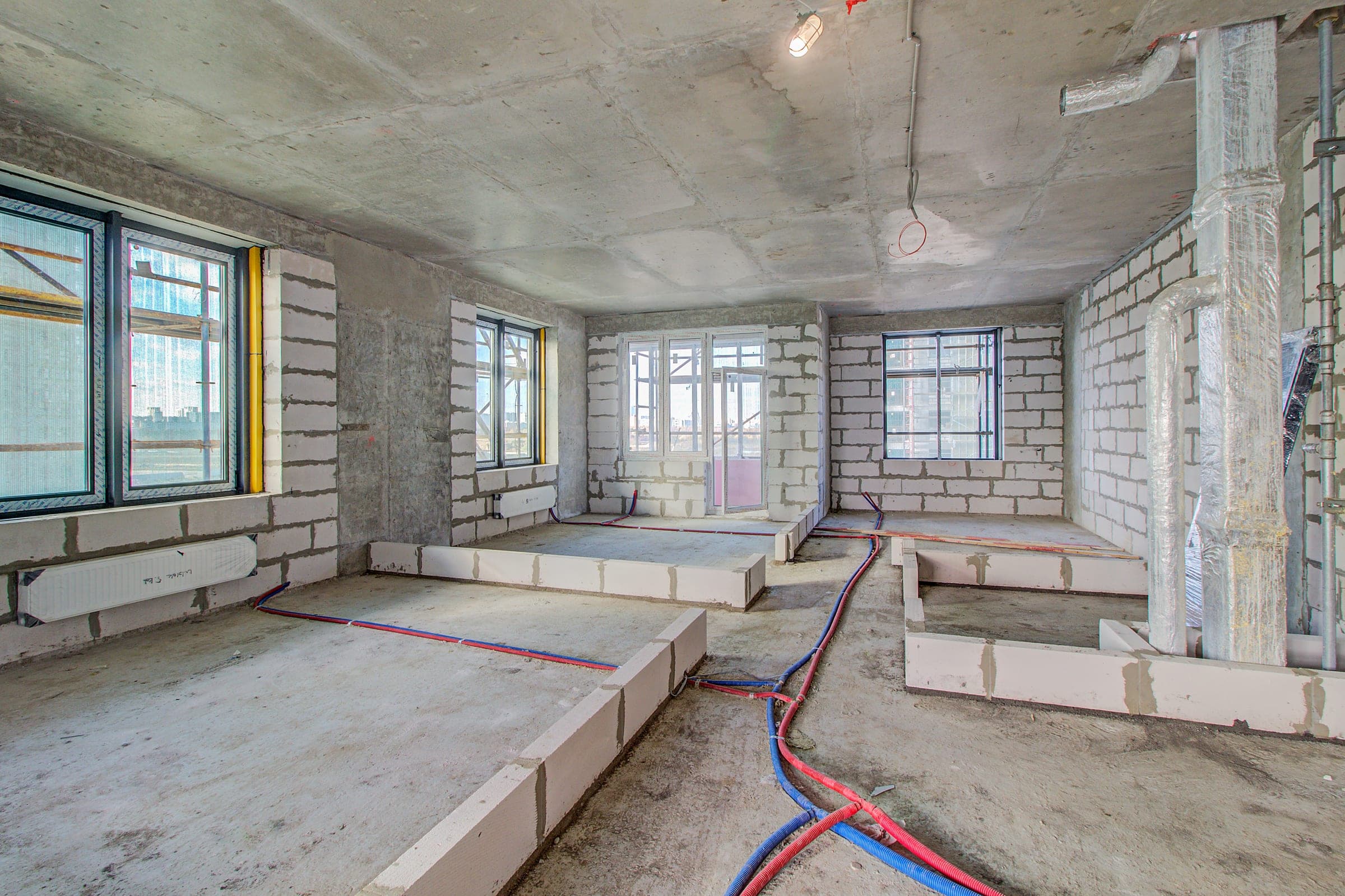 Gros œuvre d’un bâtiment en phase de second œuvre