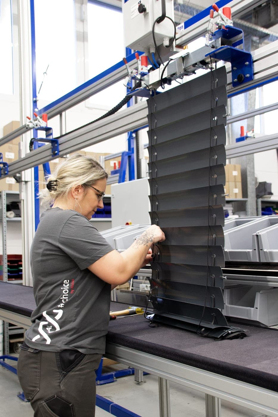 Beschichtungslinie in der Alulux Produktion