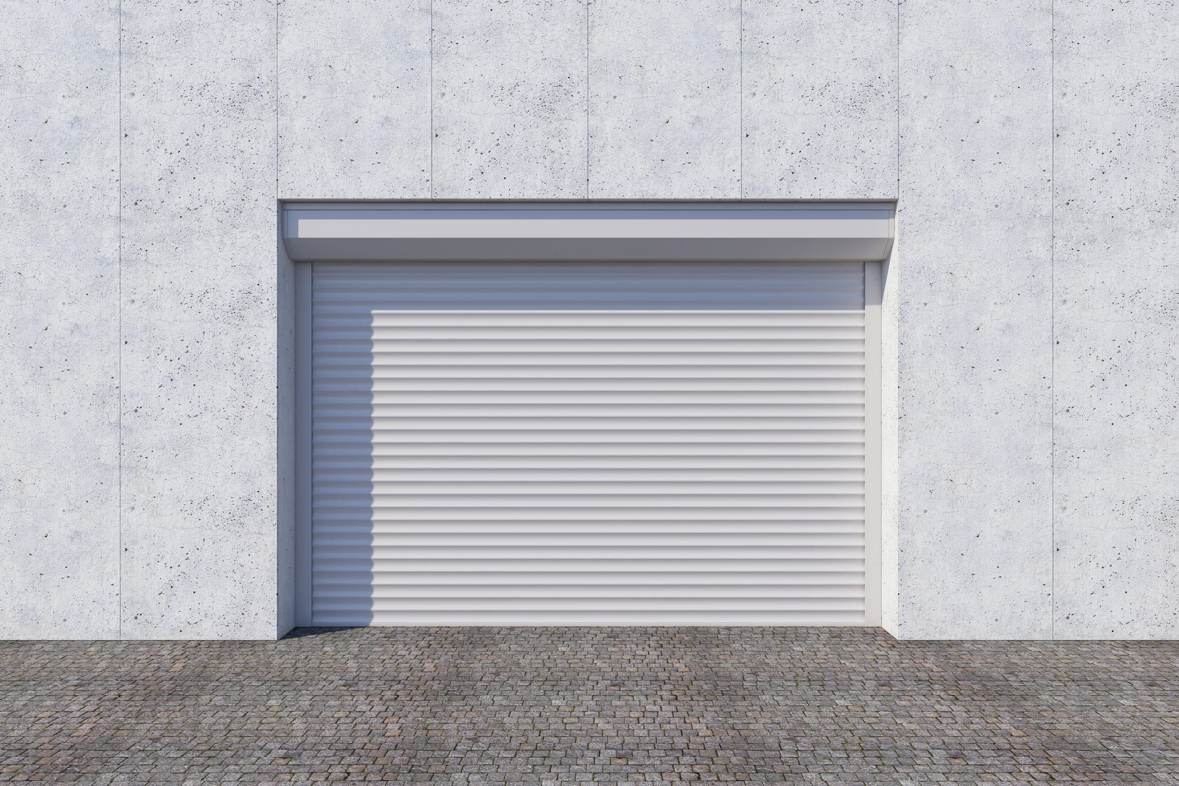 Moderne Garage mit Alulux Rolltor Resident