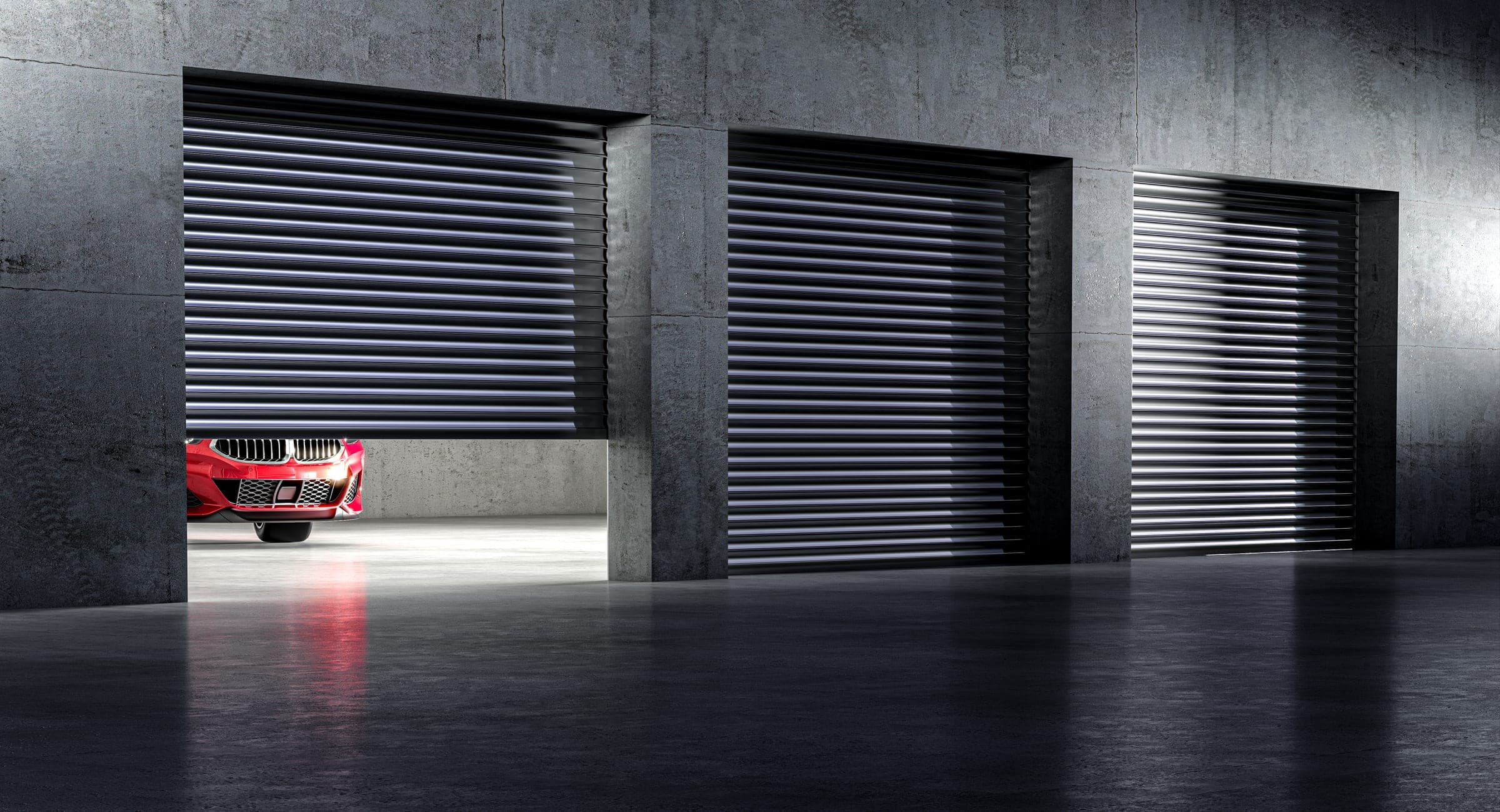 Detailansicht eines Alulux Rolltors